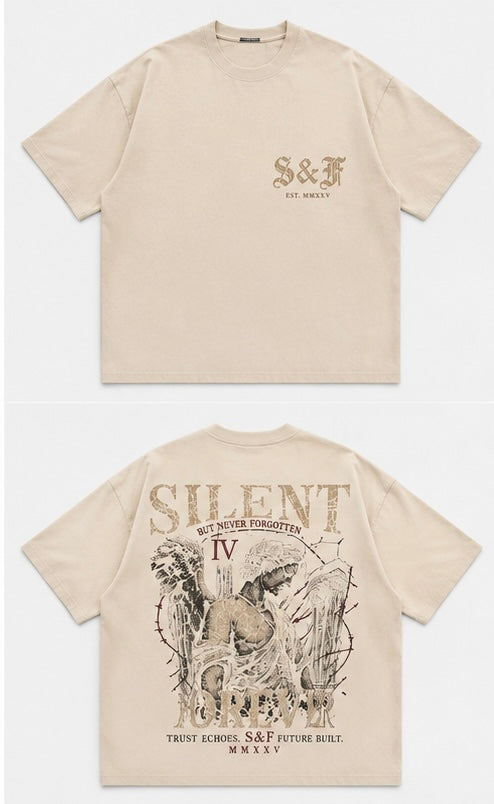 S&F Silence Forever Tee – Bone PRE-ORDER
