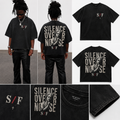S&F Silence Over Noise Tee - Washed Black