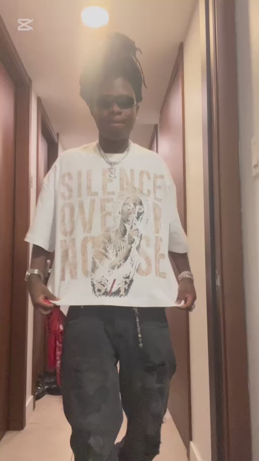S&F Silence Over Noise Tee - White